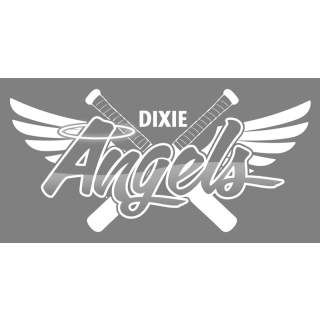 Dixie Angels Logo Sticker - White - Permanent