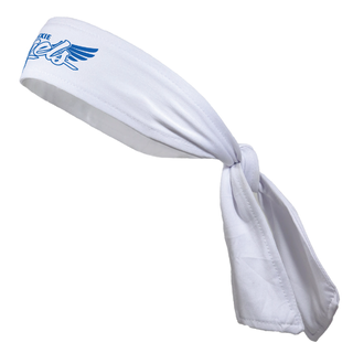 Tie Back Moisture Wicking Headband - White